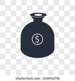 Get money vector icon isolated on transparent background, Get money logo concept