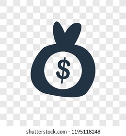 Get money vector icon isolated on transparent background, Get money transparency logo concept