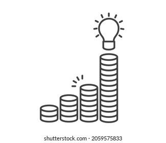 get money or venture capital for financing, new business or support or sponsor business concept new business idea light bulb, money dollar. editable vector.
