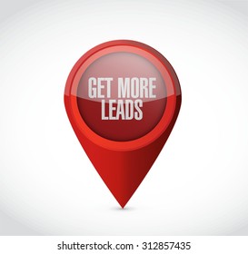 Get More Leads pointer sign illustration design graphic