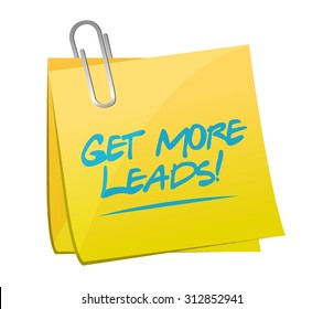 Get More Leads post memo sign illustration design graphic