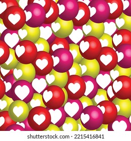 Obtén Más Me Gusta. Muchas bolas voladoras con íconos de medios sociales se meten en el corazón. Ilustración del vector