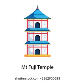Get mt fuji temple flat icon 