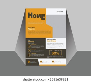 Get noticed and grow your construction company with this professional marketing flyer.