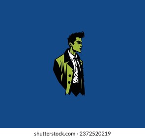 Get noticed with our charming cartoon boy logo. The perfect template for a standout brand identity.