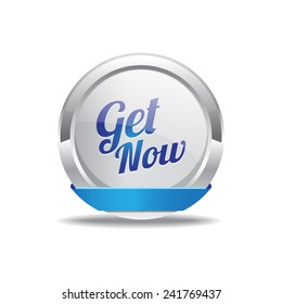 Get Now Blue Vector Icon Button