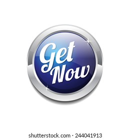 Get Now Blue Vector Icon Button