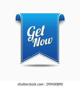 Get Now Blue Vector Icon Design