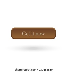 Get it now   brown vector button for a site