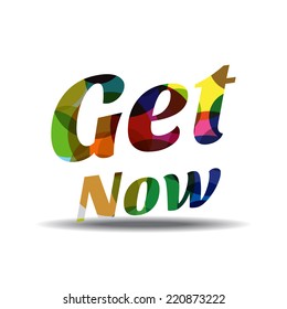 Get Now Colorful Vector Icon Design