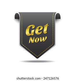 Get Now golden Vector Icon Design