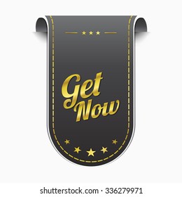 Get Now golden Vector Icon Design