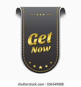 Get Now golden Vector Icon Design