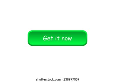 Get it now green button for a site, vector, EPS 10