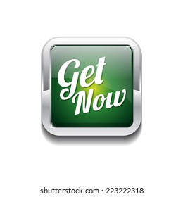 Get Now Green Vector Icon Button