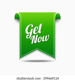 Get Now Green Vector Icon Design