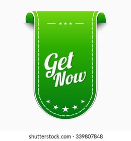 Get Now Green Vector Icon Design