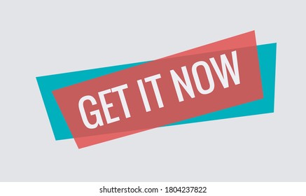get it now label button icons vector illustration get it button