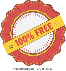 Consíguelo ahora Anuncio tinto con ofertas especiales 100% gratis Ilustración vectorial
