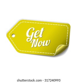 Get Now Yellow Vector Icon Design