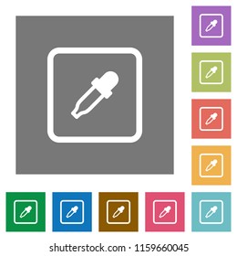 Get object color flat icons on simple color square backgrounds