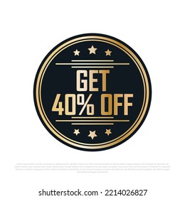 Get off Discount and event offers badges and labels 