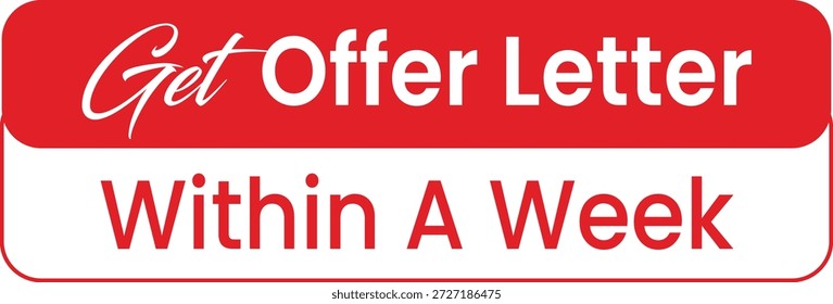 Receba A Carta De Oferta Em Uma Semana - Banner De Recrutamento Rápido
