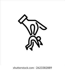 ícone do esboço. figura lançamento ilustração da arte da linha.