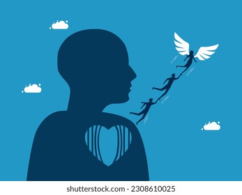 Get out of the reservation. business team fly freely