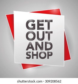 get out and shop, poster design element