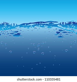Get out of the water with bubbles. Vector illustration.