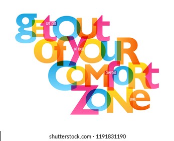 ENTDECKEN SIE IHR COMFORT ZONE-Typografie-Poster