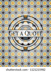 Get a Quote arabesque emblem. arabic decoration.