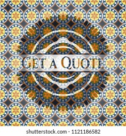Get a Quote arabesque style badge. arabic decoration.
