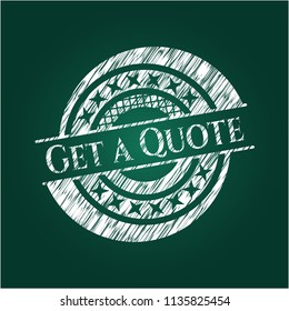 Get a Quote with chalkboard texture