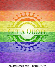 Get a Quote lgbt colors emblem 