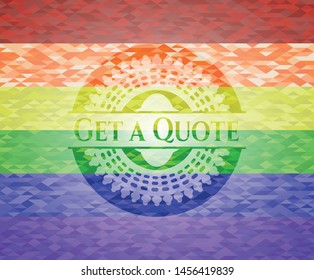 Get a Quote on mosaic background with the colors of the LGBT flag