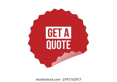Get a quote red ribbon label banner.