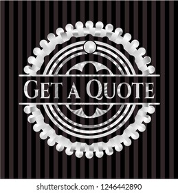 Get a Quote silvery badge