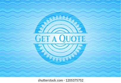 Get a Quote water wave concept style emblem.