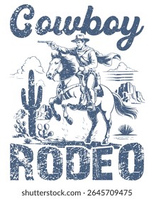 Get ready for the 4th of July with this vintage Wild West rodeo shirt. Classic 90s cowboy design perfect for patriotic gifts, rodeo fans, and casual wear
