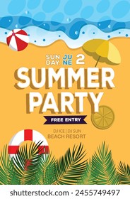 Get ready to beat the heat with a banging summer party! This poster template is your fast pass to designing an eye-catching invite, with a fun, vibrant vibe.