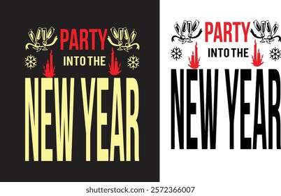 Get ready to celebrate in style with our "Party into the New Year" T-Shirt! Featuring a festive and energetic design, this shirt is perfect for ringing in the new year with friends, family, 