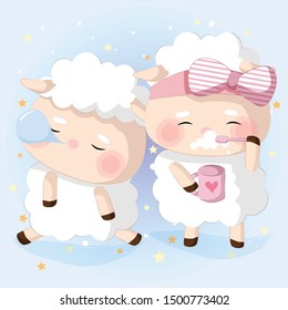 get ready with cute sheeps