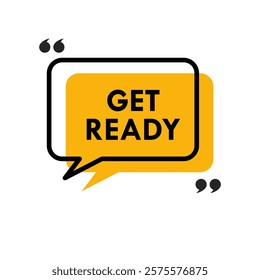 Get ready design logo template illustration