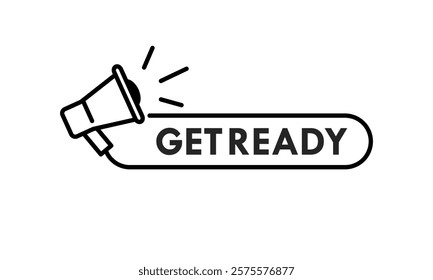 Get ready design logo template illustration