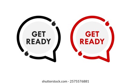 Get ready design logo template illustration