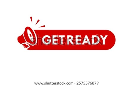 Get ready design logo template illustration