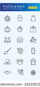 Prepare-se para o Halloween com este conjunto de ícones assustadores de 18 peças, apresentando símbolos clássicos como abóboras, fantasmas, chapéus de bruxas, morcegos e elementos de bruxaria misteriosos.