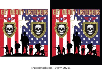 Prepárate listas Diseño de camiseta y diseño gráfico de USA